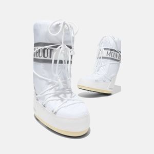 MOONBOOTS - icon white / silver nylon boot